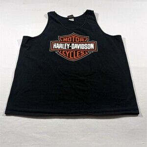 Harley-Davidson Shirt Mens Black Tank Top Sydney Australia Graphic Logo Sz XXL